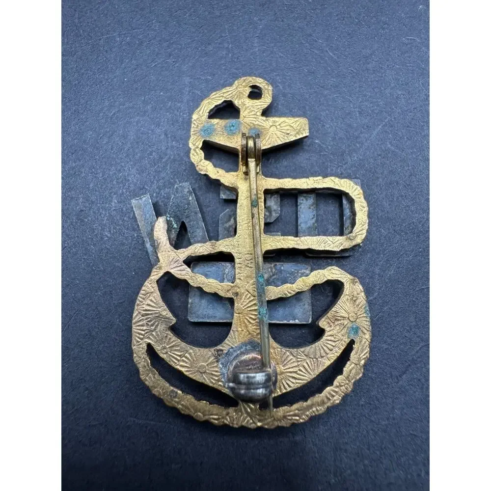 Vintage Sterling Silver 925 W/ Gold Tone WWII US Navy Son-in-Service Pin Amcraft